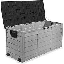 CRZJ Scatole da Ponte, Scatola portaoggetti in plastica per Esterni, Panchine da Giardino con Ruote per mobili da Giardino Cuscini Giocattoli Accessori per Piscine Sportive, 300L,A