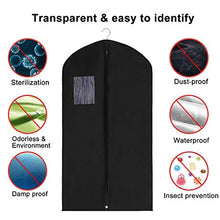 Mobo 'Black Garment Bags – 10pc 24" X 44 Hanging traspirabile Suit Cover Bags with Clear Window for Luggage, Dresses, Linens, Gown Storage or Travel by Shop