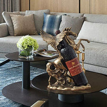 YLCJ Portabottiglie da Vino da Tavolo a Cavallo, portabottiglie per Vino, Scultura da scaffale, Decorazione Domestica Pratica, Artigianato in Resina per Regalo di inaugurazione della casa