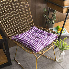 VOSAREA 2 Pezzi Quadrati Cuscini per sedie Plaid coprisedie morbide Imbottiture per sedie per Home Office Ristorante 40 cm (Viola)