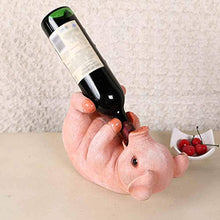 QTWW Simpatico portabottiglie per Vino in Resina creatività Ristorante Hotel Portabottiglie Maiale Ubriaco personalità Salvadanaio Domestico