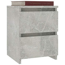 Tidyard Comodini Grigio Cemento 2 pz 30x30x40 cm in Truciolato