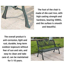 household items Panchine in Ferro battuto per Esterni, sedie da Giardino in ghisa da Cortile, sedie a Sdraio Doppie, panchine con Schienale anticorrosivo per la casa e Resistenti al Sole