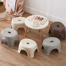 Sgabello in plastica x2, sgabello basso addensato Sgabello per cambio scarpe, forte capacità portante, impilabile, adatto per soggiorno camera da letto bagno/bianca / 27x23x17cm