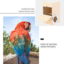 STOBOK Di Legno Nido di Uccello 1Pc Cockatiel Incastramento Box Creativo Casa di Uccelli Uccello Casa per La Gabbia di Uccello Vivaio Casella di Allevamento| 20X12x12cm