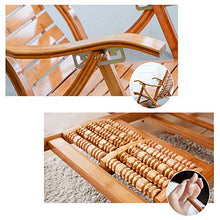 HAIYU-Sedia Reclinabi Pieghevole Lettino in Legno Lettino A Dondolo da Giardino/Balcone/Terrazza Sedia a Sdraio con Schienale Regolabile in 5 Posizioni, Cuscino in Cotone Disponibil(Color:Marrone)