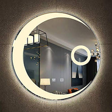 Specchi per Il Trucco a Parete Specchio Rotondo retroilluminato per Bagno Illuminato a LED con luci Specchio per Bagno con Interruttore a sensore tattile Luce Bianca/Luce Calda