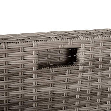 Outsunny Divano da Esterno in Rattan e Alluminio, Set 8 Pezzi, Salottino da Giardino Grigio, Salvaspazio (75x75x71cm)