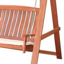 DONDOLO ALTALENA IN LEGNO TROPICALE CON CUSCINO ARREDO GIARDINO BALCONE TERRAZZO