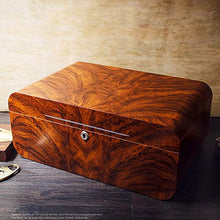 DZSF Grande capacità di Legno Solido Cedar Cigar Humidor, Europeo Cedro Cedro Legno Dipinto Cigar Box Humidor con umidificatore, igrometro e Blocco