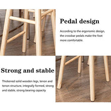 TRGCJGH Sgabello da Bar retrò in Legno con Poggiapiedi Gamba in Legno in 3 Colori 55/65 / 75cm,C-Sittingheight55cm