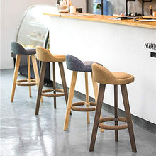 Ljings, comodi cuscini per sedili, sedie da bar in stile contemporaneo, con struttura in legno robusta, per patio, cucina, sgabello, verde, lino