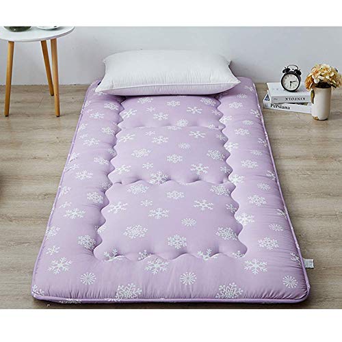 Z&HA Snowflake Materasso per i Bambini, futon Giapponese Materasso Tatami Tappetino Pieghevole Letto Portatile materassino da Campeggio Bambini Sleeping Pad Piano Lounger Divano Letto,Viola,180x200cm
