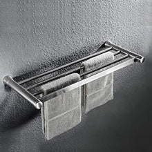 HYYDP Parete Porta Salviette Portasciugamani Acciaio inossidabile Moda Semplice Hotel Famiglia Bagno Cucina Parete Doccia Spazio Mensola multifunzione Materiali impermeabili e anti-ruggine per la prot