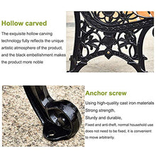 outdoor furniture Panca da Giardino panchina in ghisa per Esterni, Sedili da terrazza in Legno massello anticorrosivi Resistenti alle intemperie, Panchina in Struttura Metallica Rinforzata