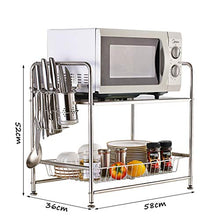 LYM &ripiano di stoccaggio Scaffali da Cucina in Acciaio Inossidabile, ripiano condimento Scaffale for Forno a microonde unità di scaffalatura Multifunzione Scaffale di Finitura