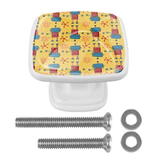 Set di 4 maniglie rotonde per armadio da cucina, credenza, cassettiera, cassettiera, con viti, per cucina, comò, armadietto, bagno, armadio