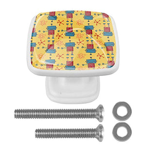 Set di 4 maniglie rotonde per armadio da cucina, credenza, cassettiera, cassettiera, con viti, per cucina, comò, armadietto, bagno, armadio