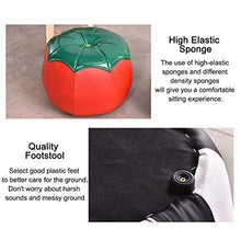 GYPPG Sgabello per modellismo Creativo in Pelle PU, Sgabello per Cambio Scarpe Carino Sgabello per Divano per Bambini Sgabello per poggiapiedi Pouf Basso Sgabello per Divano per Bambini, Mela
