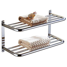 JSMY Mensola portasciugamani Portasciugamani Porta Asciugamani Doppio in Acciaio Inox 304 Porta Asciugamani 57CM Fila di Asciugamani Portasciugamani a Parete Barra portasciugamani dell'hotel Supp