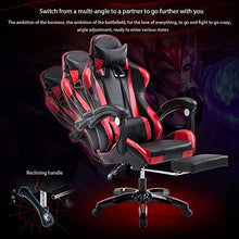 DINGZXC Sgabelli da Bar Sedia da Gioco Sedia E-Sport Di Grandi Dimensioni ， Sedia Girevole Ergonomica Ed Esecutiva con Poggiatesta e Cuscino Lombare Regolabile,Blakc White