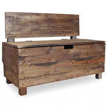 vidaXL Panca in Legno Massello di Recupero Panchina Baule Arredo Ingresso Casa