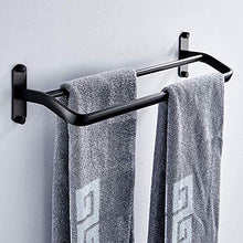 AINIYF Bagno Bagno Doccia Mensola Organizzatore portasciugamani Parete Punch Libero bipolare Alluminio dello Spazio igienici Nero