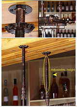 MFLASMF Upside Down Wine Glass Holder/Wine Rack on The Ceiling Decorative Bar, Wrought Iron Wine Rack Restaurant, Kitchen,Bronze,80X30CM
