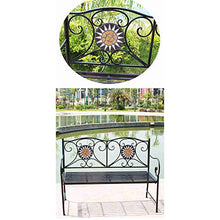 household products Panchina per Balcone in Ferro Battuto, Panchina da Giardino per Esterni, Panchina Cava Antiruggine con Struttura in Ghisa, Adatta per Strada/Piazza/Prato