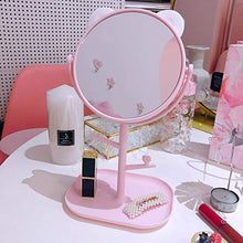 WXL Specchi da Tavolo Beauty Pieghevole Trucco Specchio Signore Makeup Trucco Vanity Mirror Specchio Desktop Specchio Rotante Specchio Gatto Forma Specchio cosmetico Specchio Trucco con LED