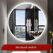Specchio da Bagno Rotondo a LED Illuminato, appoggio con Touch a Parete, Luce Bianca Naturale 60 / 70cm