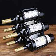 ZGQA-GQA Wine Rack, 3 Strati impilabile Wine Rack - Classic Wine Rack - Adatto for Bar, armadi, dispensa, ECC - 6 Bottiglie, Metal
