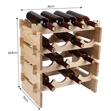 MOMIN Liberamente Luogo Wine Rack Piccoli Zona Bar in Legno Vino impilabile Rack Indipendente for la Tabella Bar o Il contatore Moderno Design Minimalista Assemblea Facile Home Bar Wine Rack