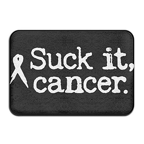 Wdskbg Suck It Cancer Non-Slip Outside/Inside Door Mat rug for Health And Wellness Bathroom Bathroom zerbino 23.6