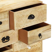 Festnight Cassettiera, Comò e cassettiere in Legno Massello di Mango 60x30x75 cm