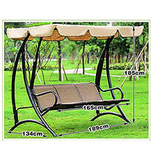 ZDYLM-Y Dondolo da Giardino con Tettuccio 3 posti Heavy Duty Esterna Canopy Dondolo, Cuscinetto Forte, per terrazze all'aperto,Triple