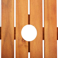 vidaXL Legno Massello di Acacia Tavolo da Giardino Elegante Robusto Rustico con Foro Ombrellone Mobile Tavola da Pranzo Arredo Esterni 90x90x74 cm