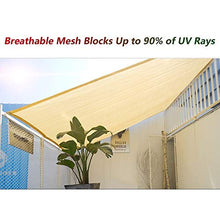 WXQIANG Copertura della Vela dello Schermo di Sun for Pergola/Giardino/Tenda/Windows, Rettangolo Mesh Canopy con Occhielli, Il 90% Crema di Protezione Solare e Resistente ai Raggi UV, Beige Prot