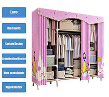 HMEIGUI Armadio da campeggio portatile, in nylon e poliestere, sistema di organizzazione, tubo in acciaio, facile e veloce da montare, rosa, 66 x 67 cm