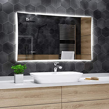 ALASTA® Specchio | Specchio da Bagno con Illuminazione a LED | 100x70cm | Lisbona | Personalizza Specchio a Muro | Bluetooth - Sistema di Altoparlanti