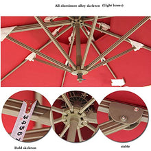 HUAQINEI Ombrello da Esterno/Ombrello in Alluminio Impermeabile Anti-Appeso con pendaglio,inclinazione Regolabile,con Base in Marmo,Stile Moderno