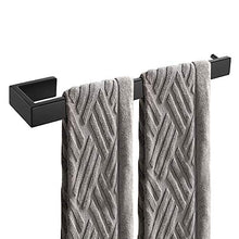 Celbon 35CM Portasciugamani da parete in acciaio inossidabile per bagno Portasciugamani da parete Design semplice (Nero)