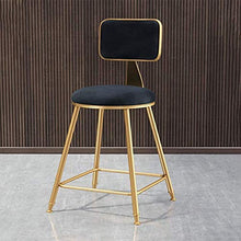 LULUVicky Seggiolone La Reception di Stile Moderno Semplice Presiede Lo Sgabello da Bar d'Acciaio di Altezza del Contatore (Size:H45cm; Color:Black)