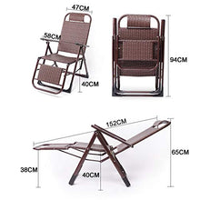 Sedia reclinabile retrò per esterni Zero Gravity Sedia da giardino in vimini in rattan Sedia da giardino pieghevole per esterni Piscina da campeggio Sedia da giardino per ufficio al coperto Terrazza