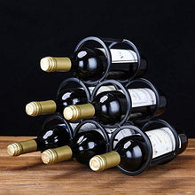 XHCP Portabottiglie per Vino, Portabottiglie Semplice, Portabottiglie in Ferro battuto, Nero, può Contenere 6 Bottiglie di Vino, Portabottiglie di personalità Creativa