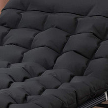 GAOFQ Lettino Prendisole Sedie da Giardino Letto Pieghevole con Materasso, Letto Singolo allargato 68 cm di Cotone Pad Antiscivolo Pausa Pranzo in casa Reclinabile Nero