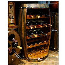 Portabottiglie da appoggio in Legno a Botte ， Portabottiglie da appoggio da 23 Bottiglie ， Organizzatore di stoccaggio a Botte in Legno Espositore per liquore al Bar della Cucina di casa