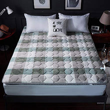 Lovehouse - Coprimaterasso spesso di alta qualità, antiscivolo, tappetino portatile Tatami, in velluto di cristallo, ipoallergenico, 150 x 200 cm, colore: verde