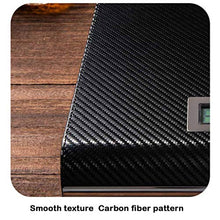 Humidor Moderno in Cedro in Fibra di Carbonio con Igrometro Digitale e Umidificatore, Portasigari di Grande Capacità Armadietto per Sigari Portatile in Legno di Cedro, Contiene 20-35 Sigari