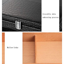 SHAO1 Cigar Humidor, in Pelle di Coccodrillo Legno di Cedro Cigar Box Cigar Humidor Speciale Grande Portatile può Contenere Circa 25 (275 * 200 * 50MM)